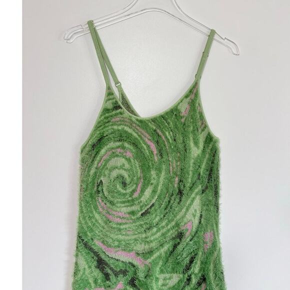 House Of Sunny Hot Springs Hockey Mini Knitted Dress in Grass Green Size 6 - Picture 9 of 14